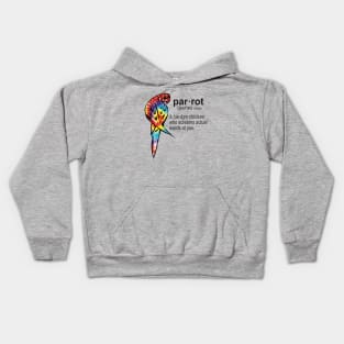 Tie-dye Parrot Kids Hoodie